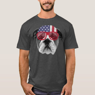 Camiseta USA Bull dog America Bandana E Sunvidles 4th Of