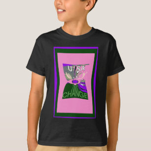 Camiseta USA Change Art Impressão