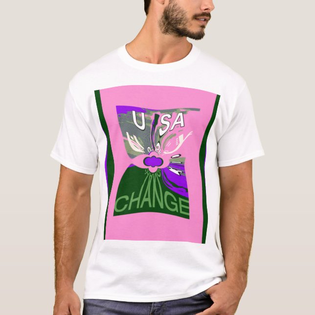Camiseta USA Change Art Impressão (Frente)
