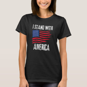 Camiseta Usa Com Bandeira I Na América 4 De Julho De J