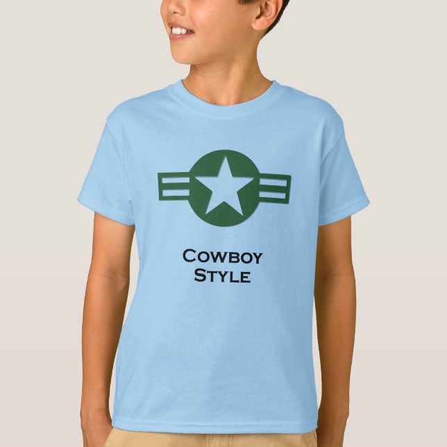 Camiseta USA Cowboy Style Green (Frente)
