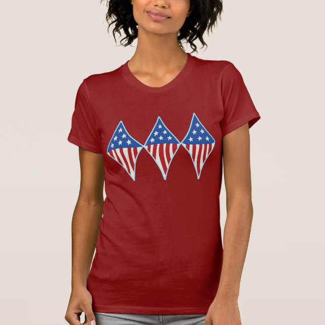 Camiseta USA Diamantes Damas T-shirts (Frente)