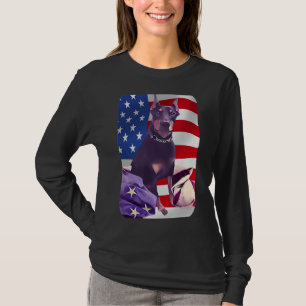 Camiseta Usa Doberman Pinscher