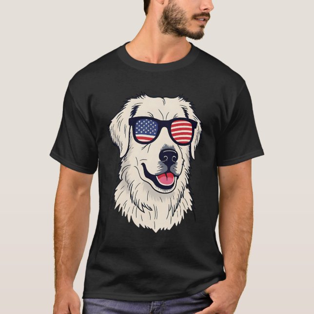 Camiseta USA Dog Lover - Pup Legal com bandeira americana (Frente)