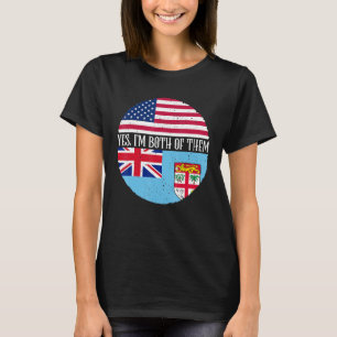 Camiseta USA E Fiji Vintage Sinalizadores Sim Sou Ambos