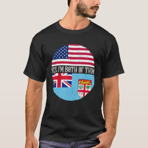 Camiseta USA E Fiji Vintage Sinalizadores Sim Sou Ambos