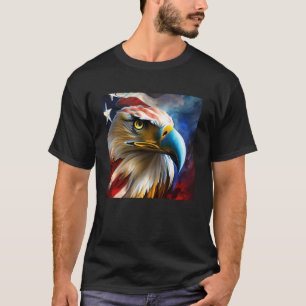 Camiseta USA Eagle American Flag 4° julho Art Painting P