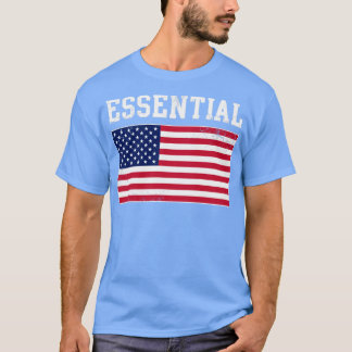 Camiseta USA Essential Worker American Flag Covid
