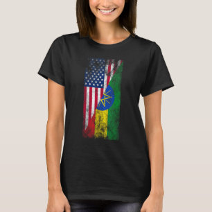 Camiseta USA & Etiópia Flags - Estados Unidos da América, E