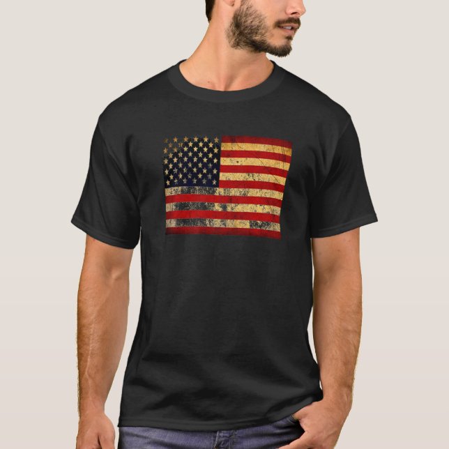 Camiseta USA Faded Flag Premium (Frente)