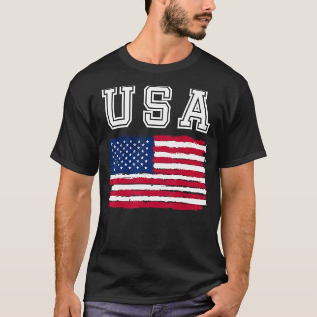 Camiseta USA flag 4th of july us day of independence (Frente)