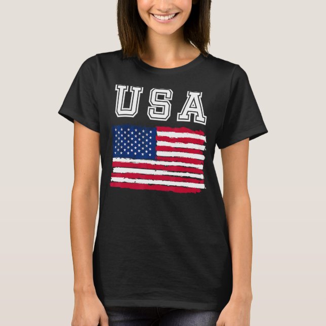 Camiseta USA flag 4th of july us day of independence (Frente)