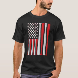 Camiseta USA Flag American Baseball Flag Vintage Baseball F