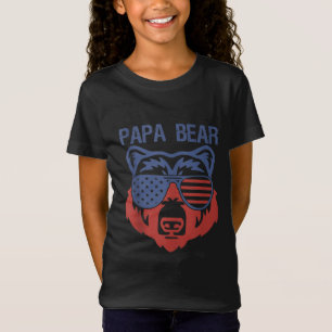 Camiseta USA Flag Americano Papa Bear Tank Gift Patriotic F