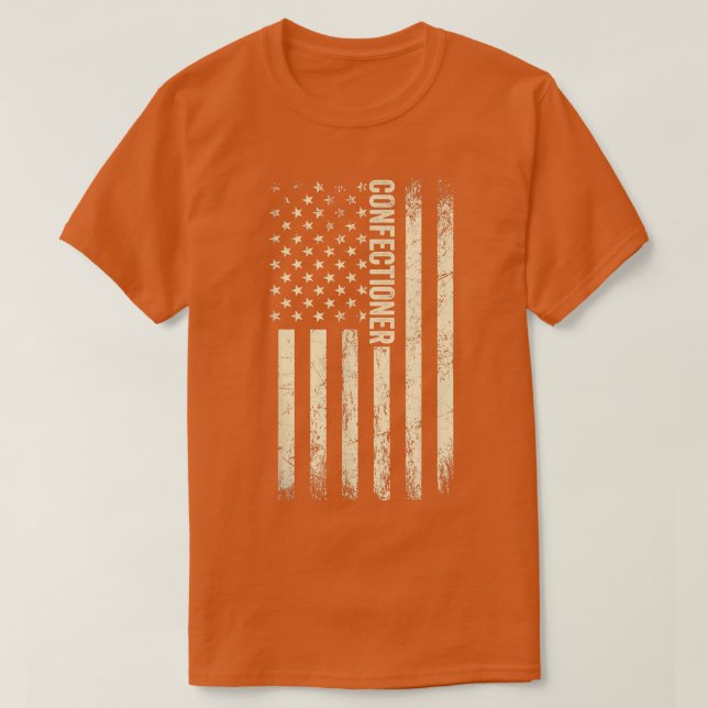 Camiseta USA Flag Baking - Proud American Confectioner  (Frente do Design)