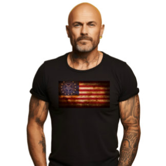 Camiseta USA Flag Baphomet T Shirt