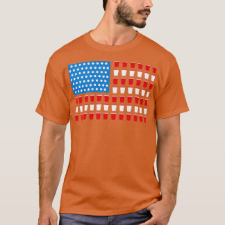 Camiseta USA Flag Beer Pong Funny 4 De Julho Dia Gift