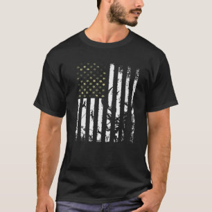 Camiseta USA Flag Camo Deer Elk Buck Camoflage Hunting Hunt