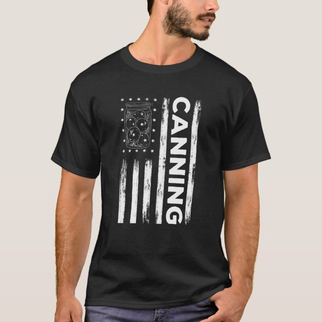 Camiseta USA Flag Canning Apparel Pickling America (Frente)