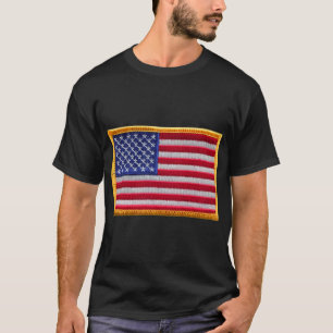 Camiseta USA Flag, costura em sistemas transdérmicos, ferro