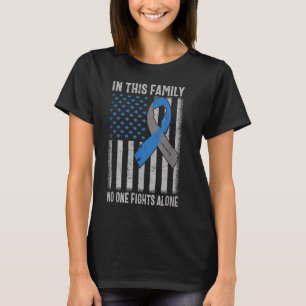 Camiseta USA Flag Diabetes Tipo 1 Suporte para a Família de
