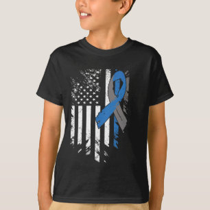 Camiseta USA Flag Diabetes Tipo 1 Suporte para a Família de