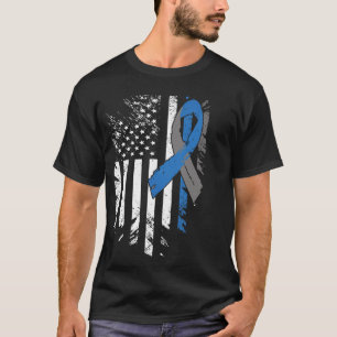 Camiseta USA Flag Diabetes Tipo 1 Suporte para a Família de