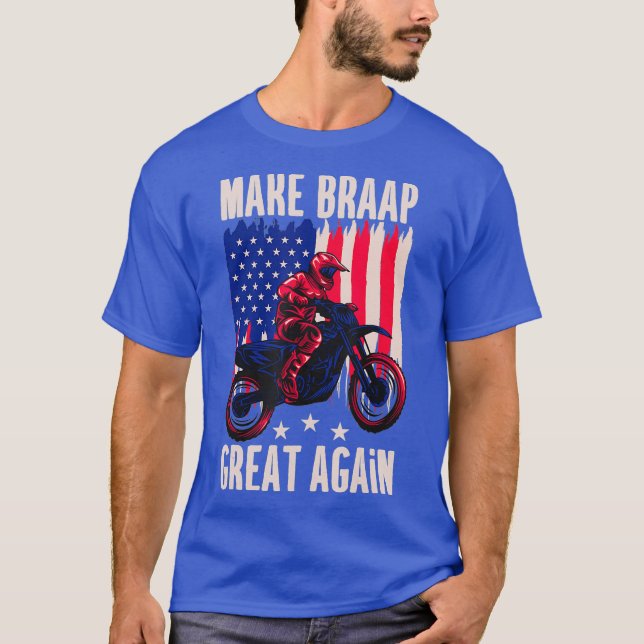 Camiseta USA Flag Dirt Bike Motocross Gift For Enduro (Frente)