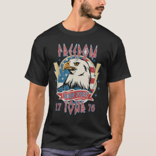 Camiseta Usa Flag Eagles 4th Of July 1776 Freedom Tour