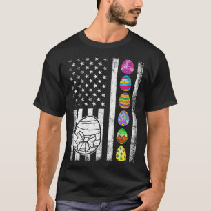 Camiseta USA Flag Egnny Ears Páscoa Americana domingo