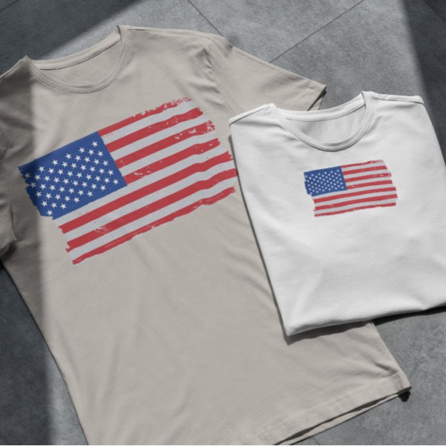Camiseta Usa Flag Grunge (Criador carregado)