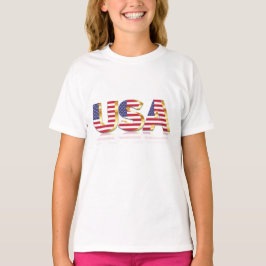 Camiseta USA Flag Kids T-Shirt Estados Unidos da América