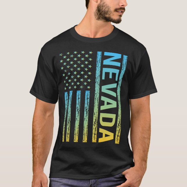 Camiseta USA Flag - Nevada (Frente)