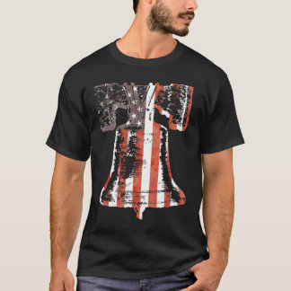Camiseta USA Flag Patriotic Liberty Bell T-Shirt 4 De Jul