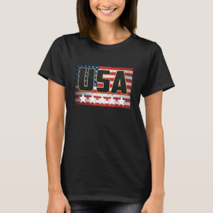 Camiseta USA Flag Patriótico Americano