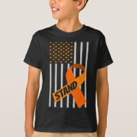 USA Flag Ribbon Leukemia Awarkemia - Apoio à Famíl