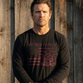 Camiseta USa Flag Skull We The People Shirt