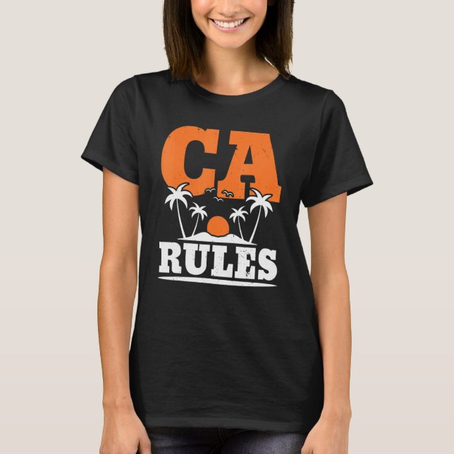 Camiseta USA Flag State America Travel Californian Californ (Frente)