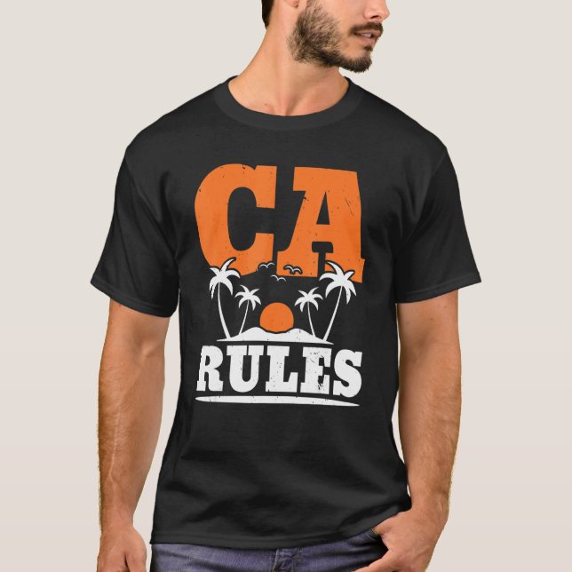Camiseta USA Flag State America Travel Californian Californ (Frente)