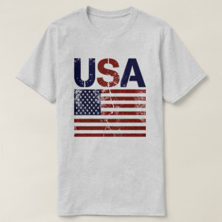 Camiseta USA Flag T-Shirt em dificuldades