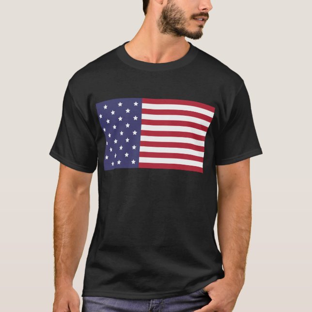Camiseta USA Flag T-Shirt - Patriotic American Pride Tee (Frente)
