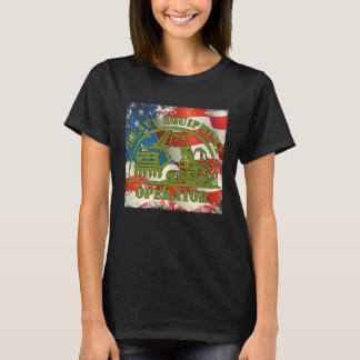 Camiseta USA Flag US Heavy Equipment Excavator Operator Gif