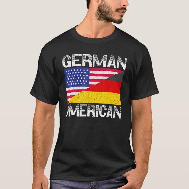 Camiseta USA Germany Flag German American Von Steuben Day 2 (Frente)