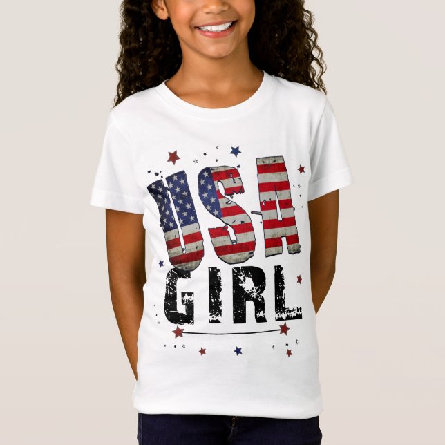 Camiseta USA Girl (Frente)
