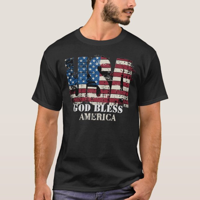 Camiseta USA God Bless America  (Frente)