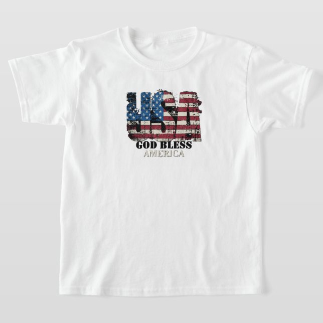 Camiseta USA God Bless America Kids' (Postura )