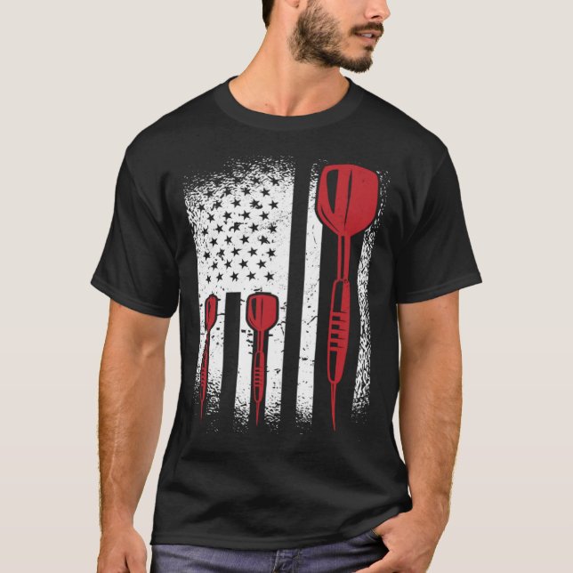 Camiseta USA Graphic Dart Player Darts Dartboard Bullseye T (Frente)