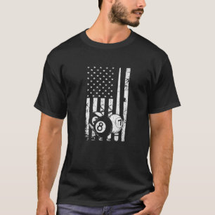 Camiseta USA Graphic Piscina Billard Snooker Billard Cue 8