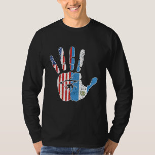 Camiseta USA Guatemala Handprint Flag Ordenou Amer Guatemal
