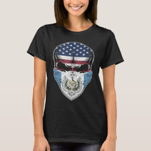 Camiseta USA Guatemala Roota Skul, Bandeira Americana da Gu